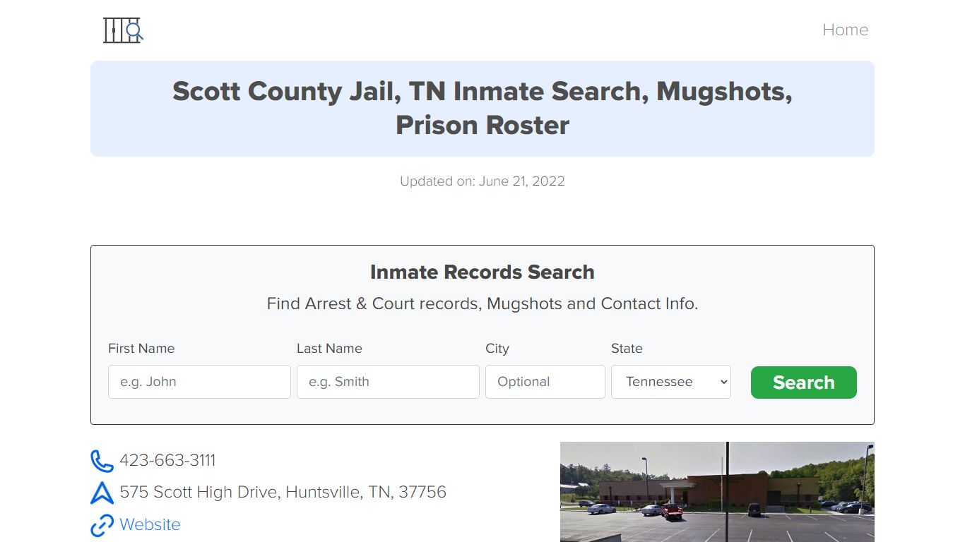 Scott County Jail, TN Inmate Search, Mugshots, Prison Roster